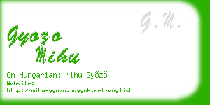 gyozo mihu business card