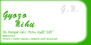 gyozo mihu business card